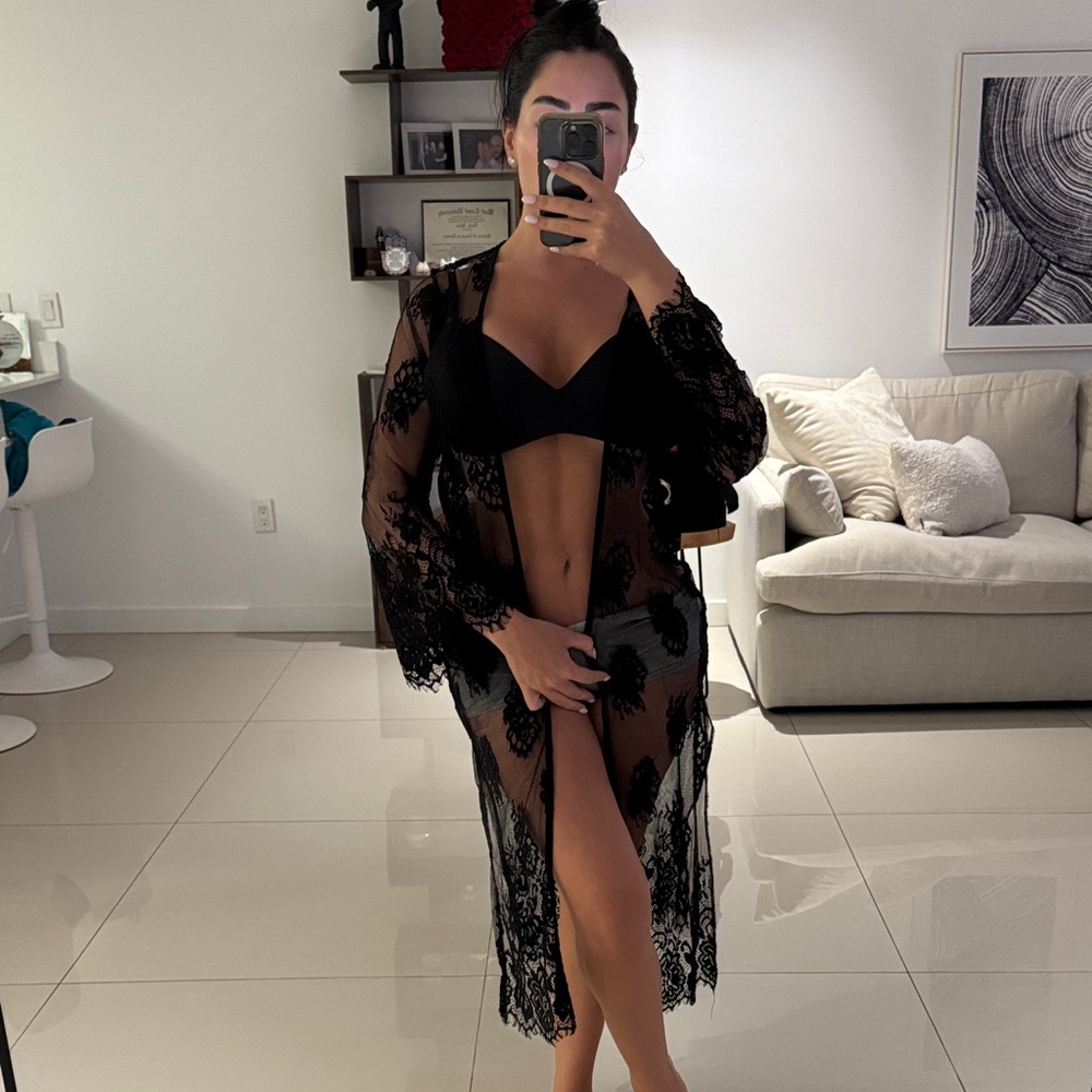 Lace swimsuit cover up